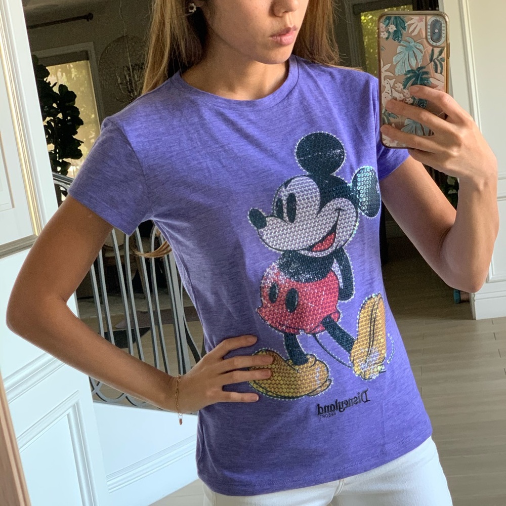 Kid’s XL Mickey Shirt with Sequin Detail